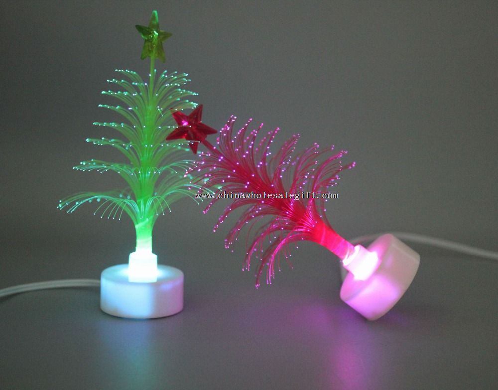 USB LED mini christmas fiber optic tree