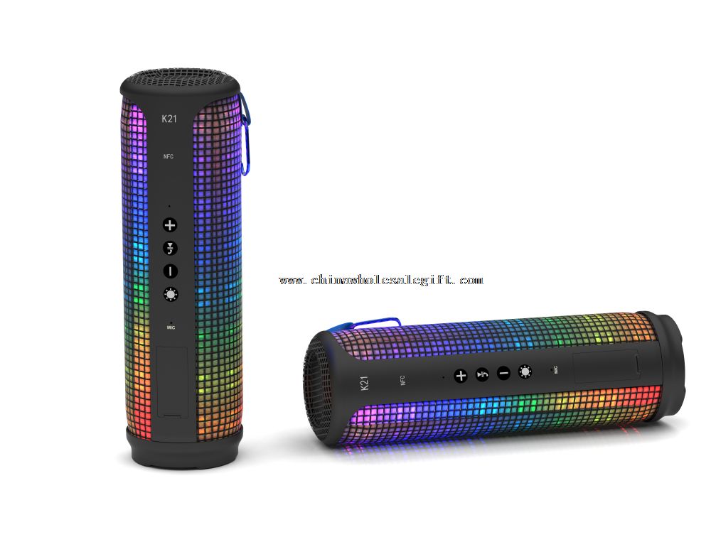 USB sd kartu nirkabel portabel bluetooth speaker dengan menampilkan cahaya