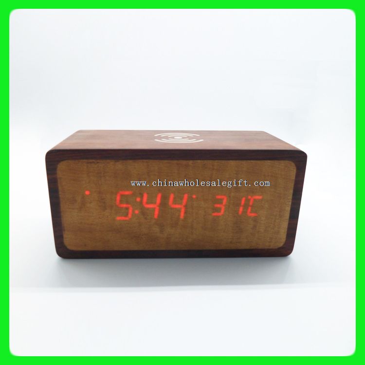 Voice control LED wooden clock