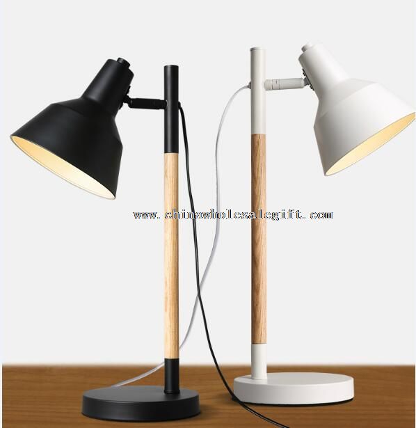 White Black Iron Table Light