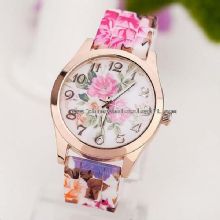 Flower print Armband Frauen Mode florale farbige Silikon Uhren images