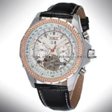 glass mechanical watch simple classic leather images