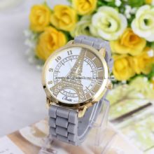 silicone men Eiffel Tower fashion watches images