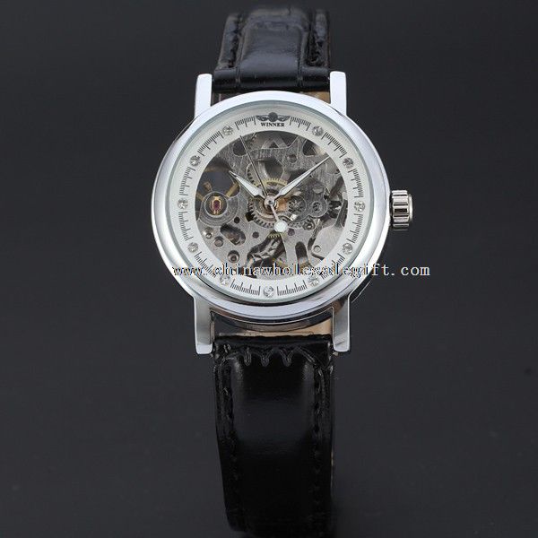 Mechanické luxusní Skeleton náramkové hodinky pro muže