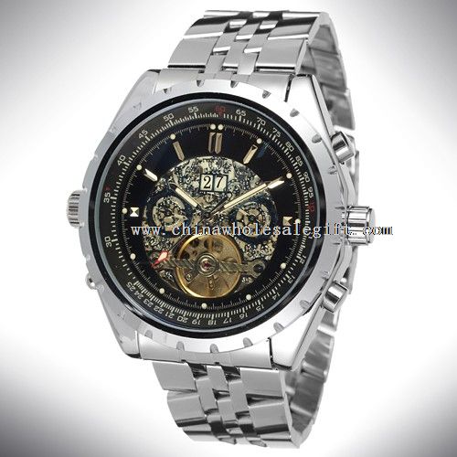 Mens punk skull watch