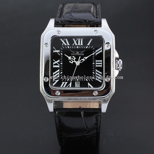 stainless steel back water resistant automatic watch