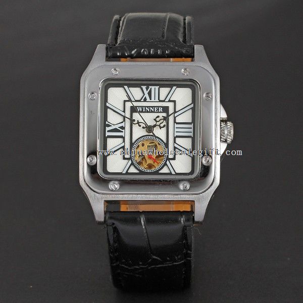 Cara cuadrada de reloj de pulsera unisex