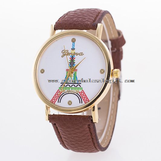 Torre de Eiffel del clásico reloj de PU