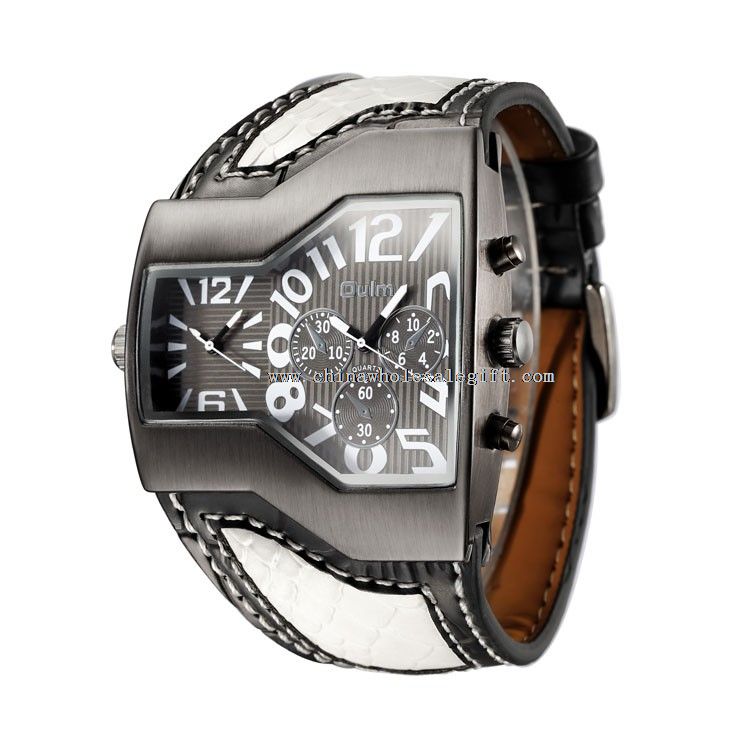 Men Military Watches With Leather Band