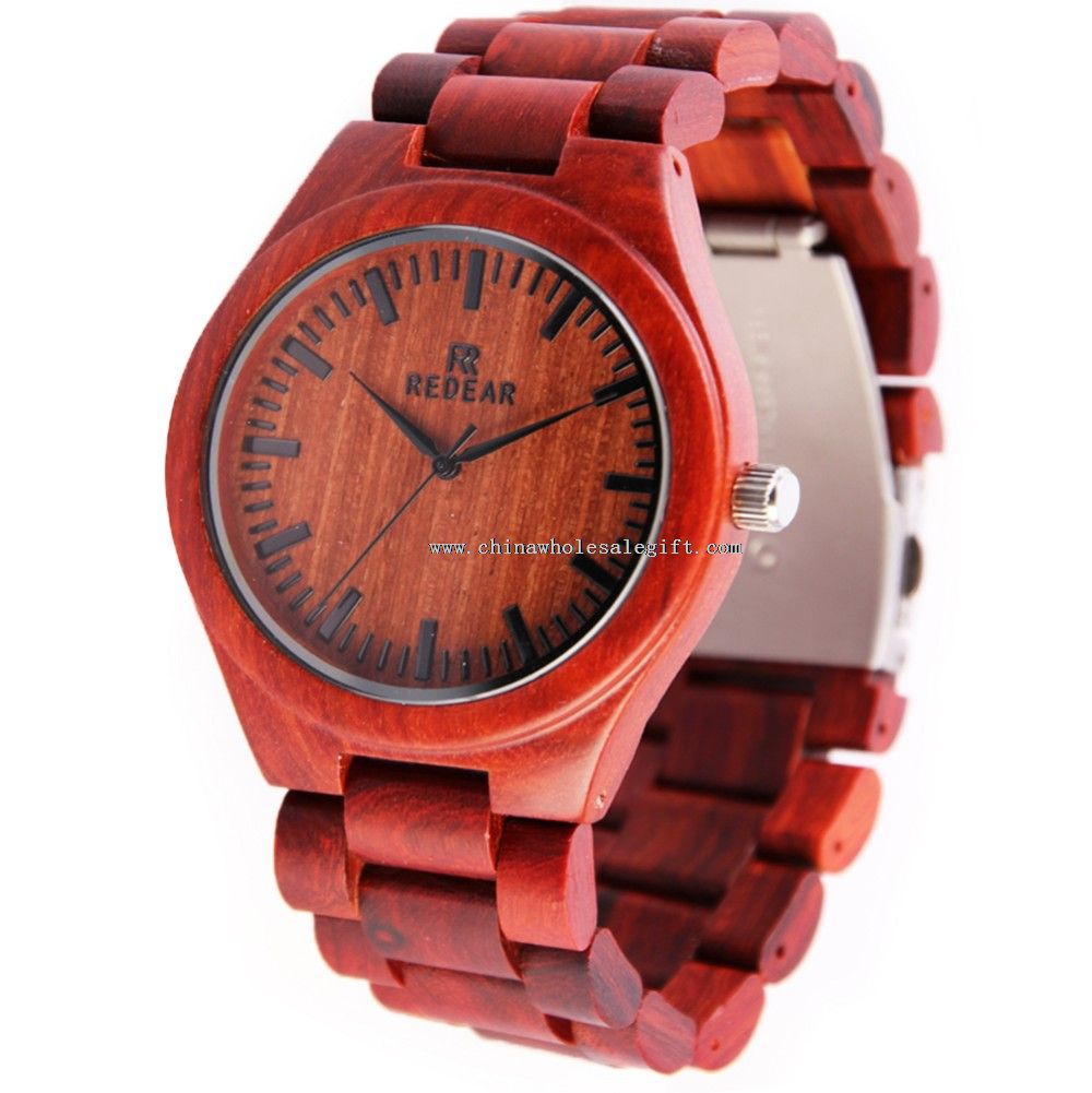 ceas din lemn natural