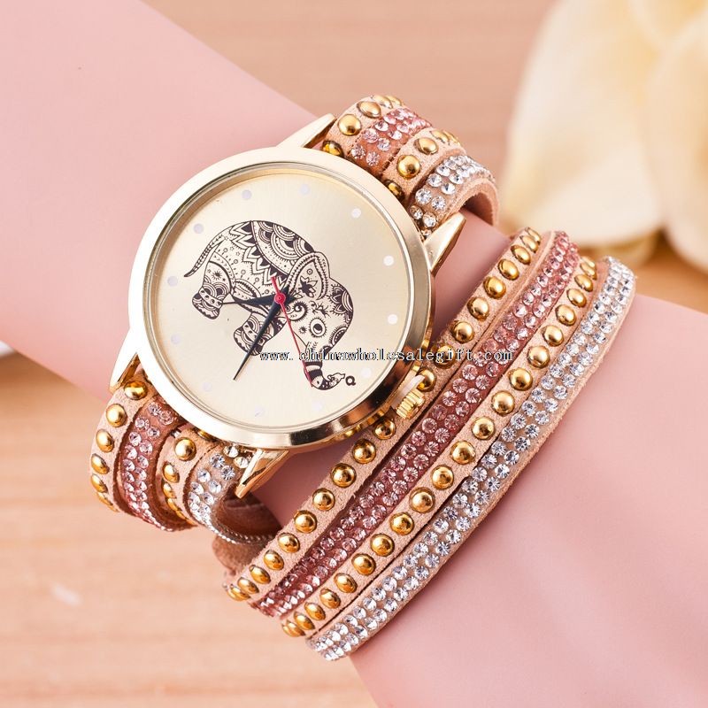 braccialetto di diamanti caso lega banda orologio