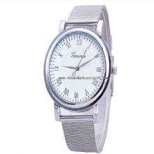 aleación de plata tono deportivo malla de reloj de Ginebra de los hombres images