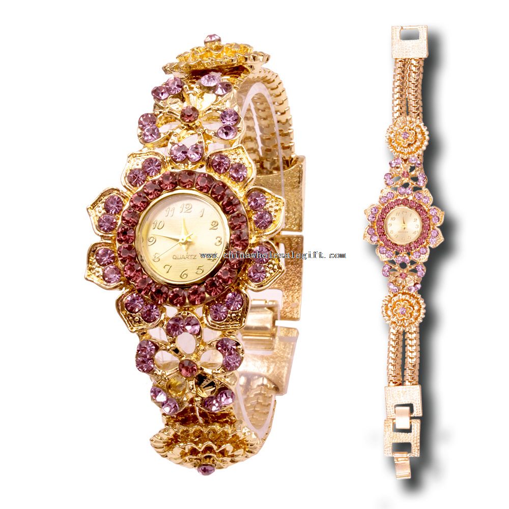 Watch Geneva logam jaringan untuk jam tangan wanita