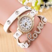 Love pendant gold wristwatch images