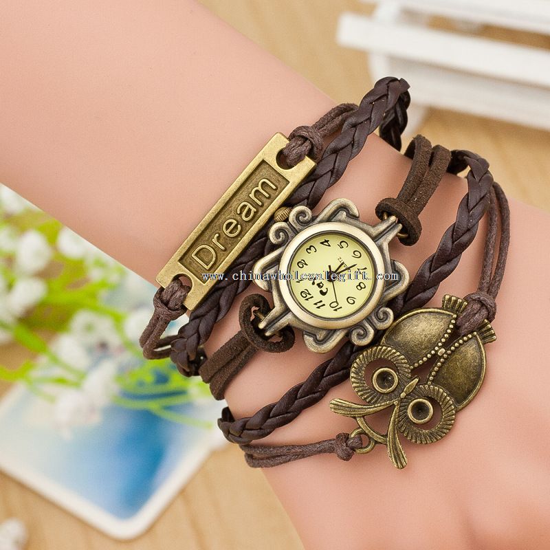 owl pendant vintage female watch