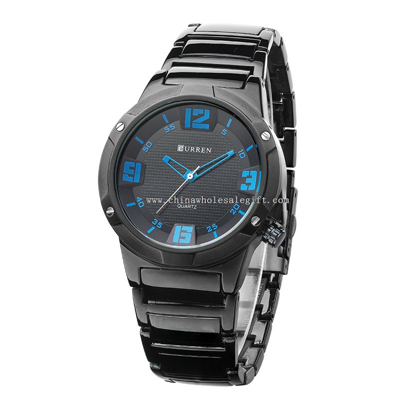 Visor analógico de cuarzo para hombre reloj de acero inoxidable