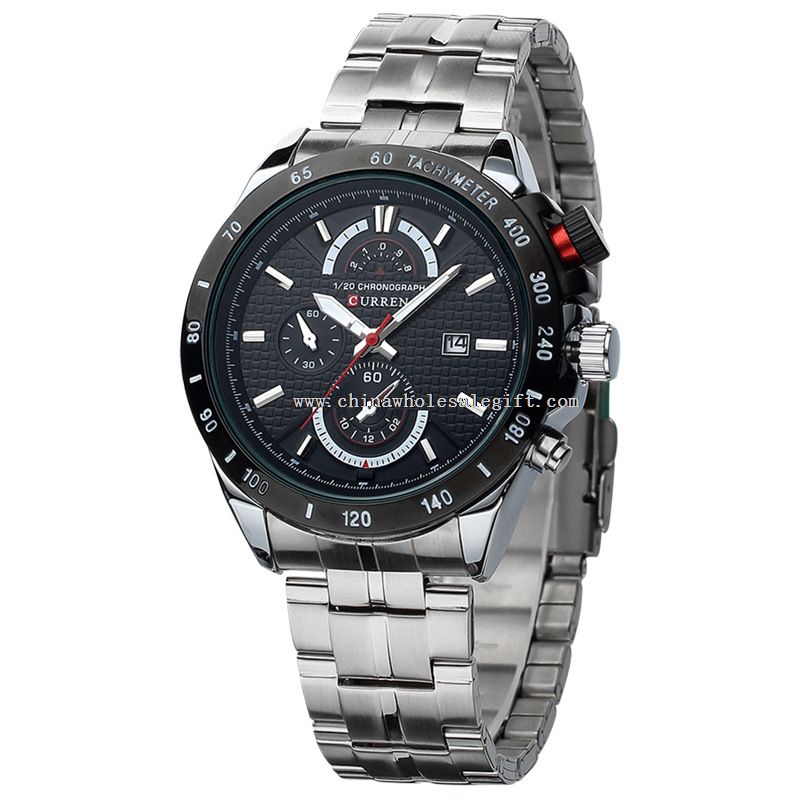 Stainless Steel Strap Analog Display Military Watches
