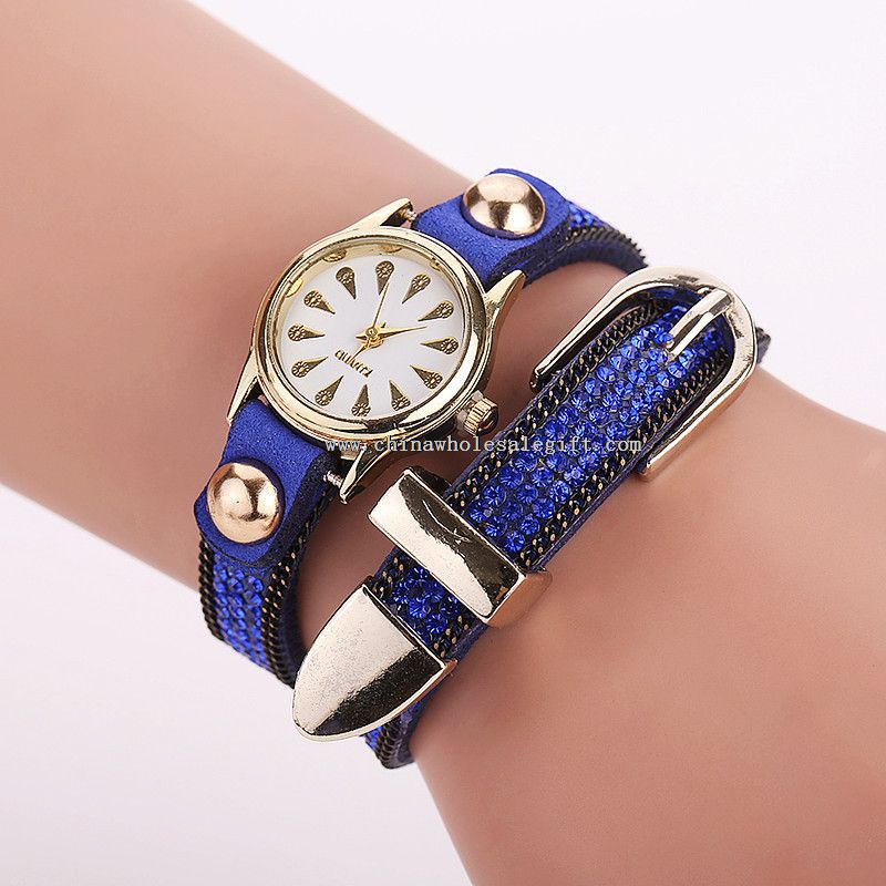 Mulheres de luxo correia longa pulseira relógio