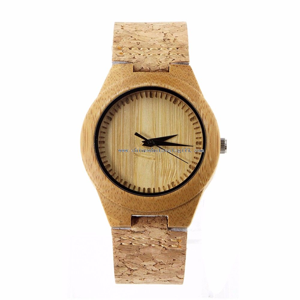 Bamboo drewna Cork zegarek
