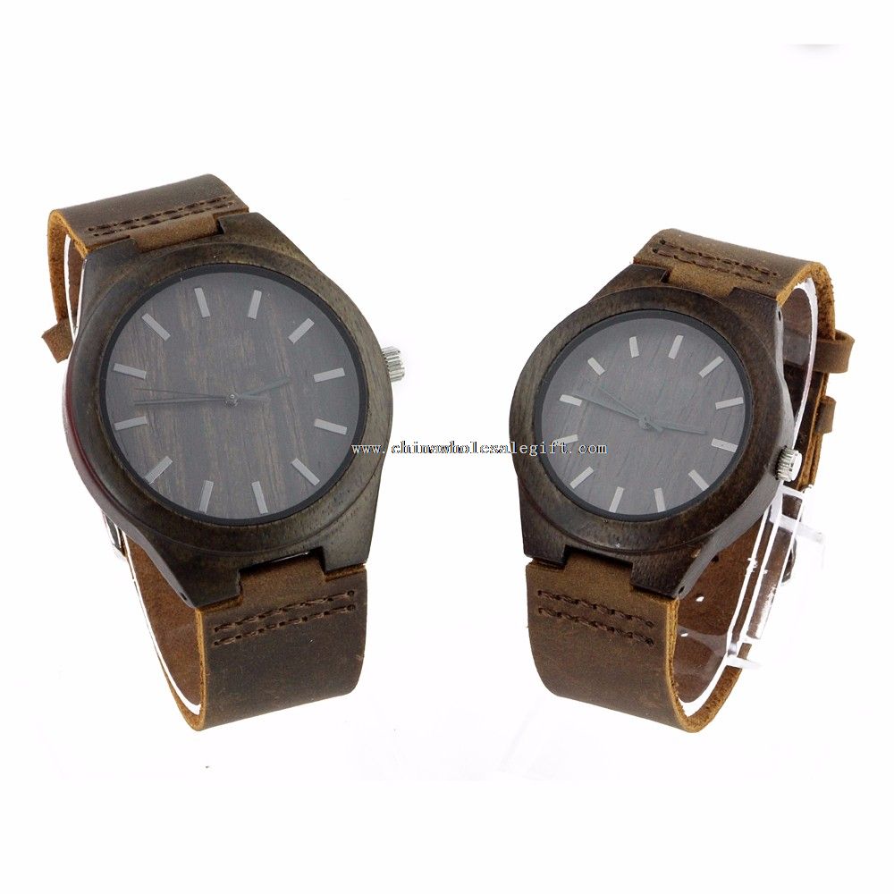 Bambù in legno vera pelle orologi