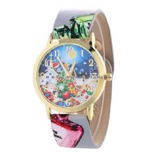 Snowman PU Leather Merry Christmas Watch images