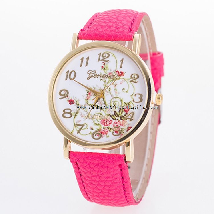 Kožené kapela Quartz hodinky
