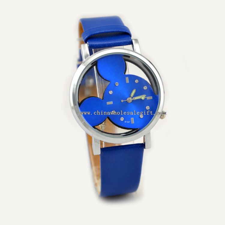 Leather Mouse Dial Diamond Watch