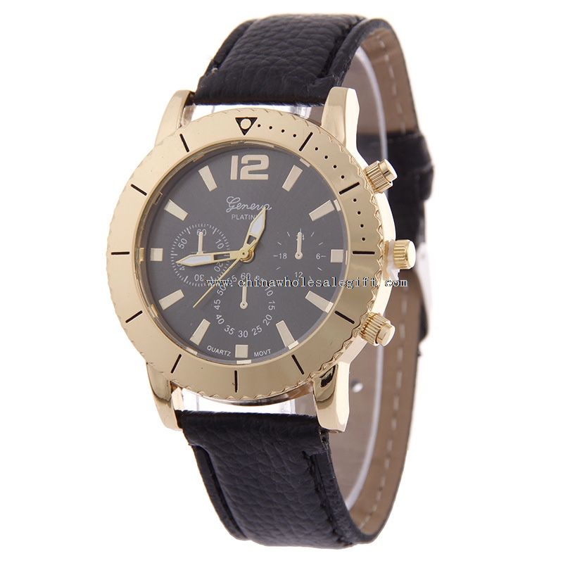 Leather Strap Business Quartz Watch