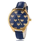 Leather Band Heart Quartz Wrist Watch images
