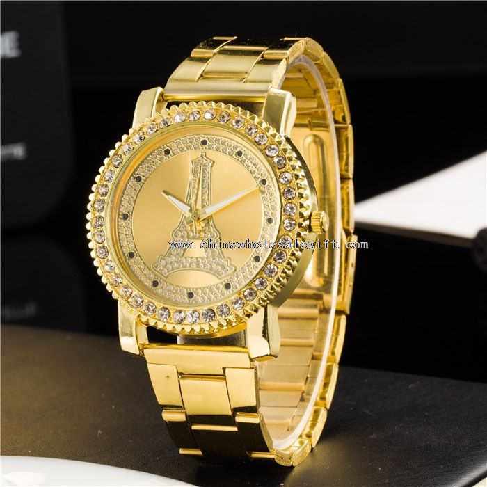 stainless steel band rose gold plating alloy material watch