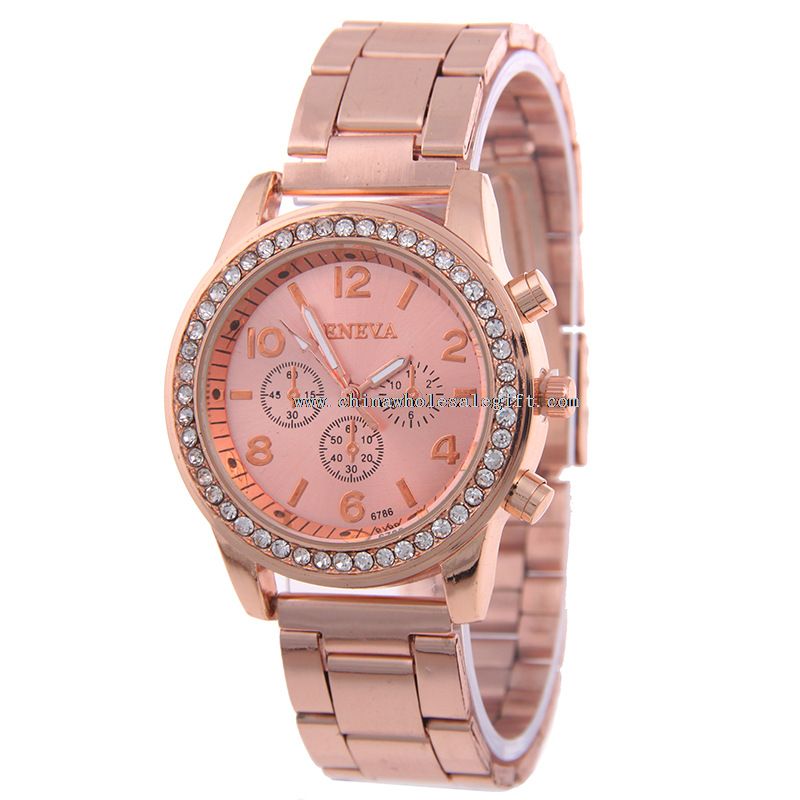 reloj de pulsera de acero inoxidable color oro rosa plata oro