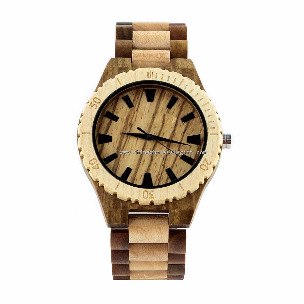 Reloj de madera marcado de embutido