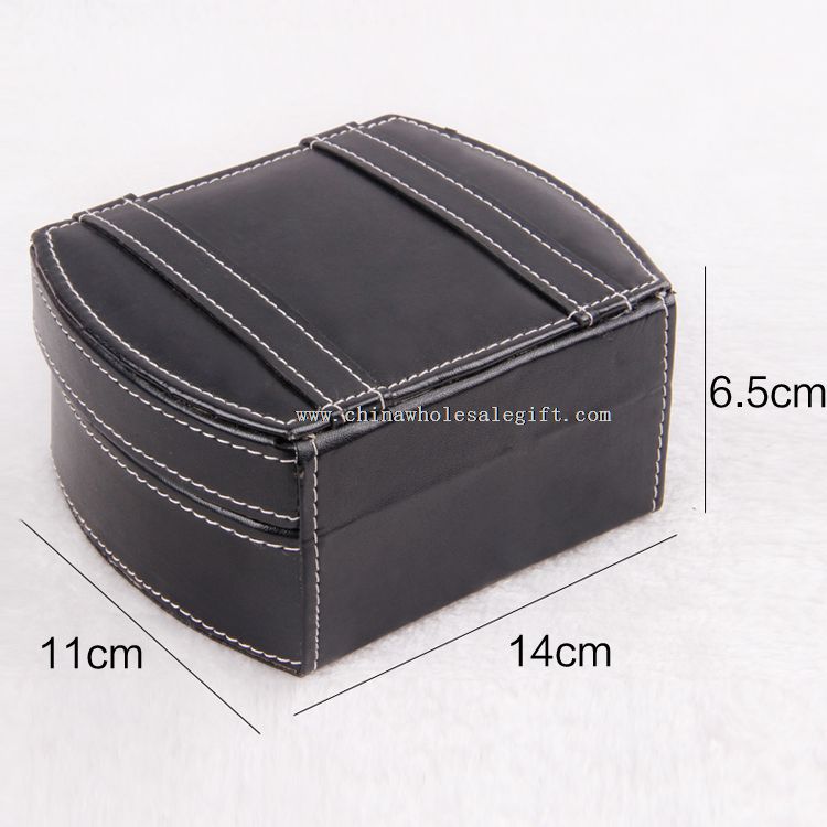 Schwarzes Leder Doppel Geschenk Verpackung Uhrenbox