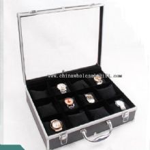 Aluminium Watch Display With Handle Clear Acrylic Lid images