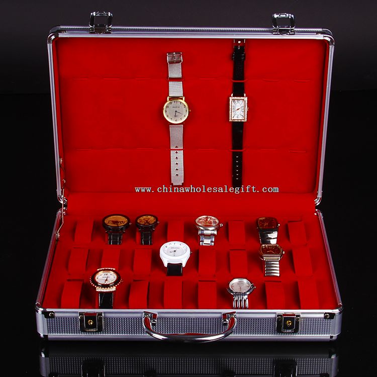 Arloji modis logam penyimpanan menampilkan kotak