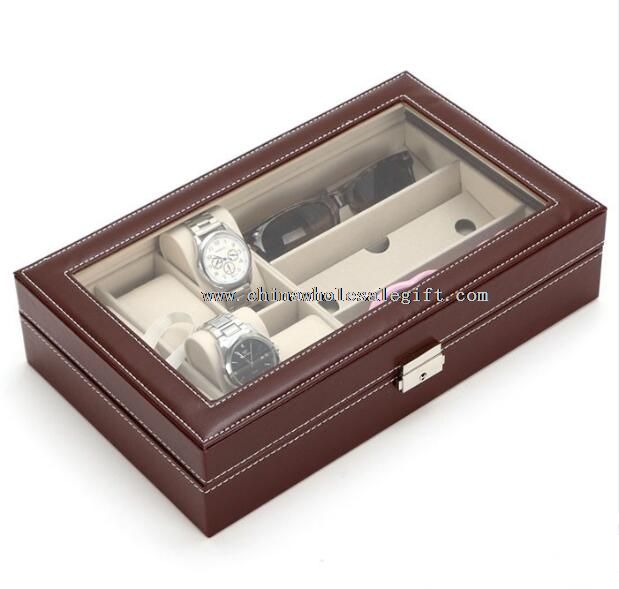 caja de reloj y gafas multifuncional