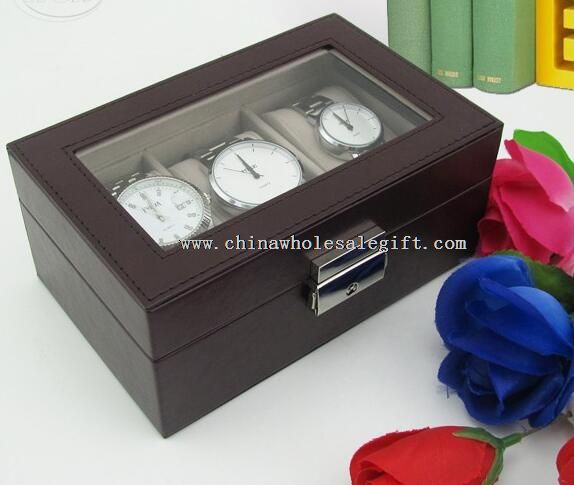 pu leather pocket watch box