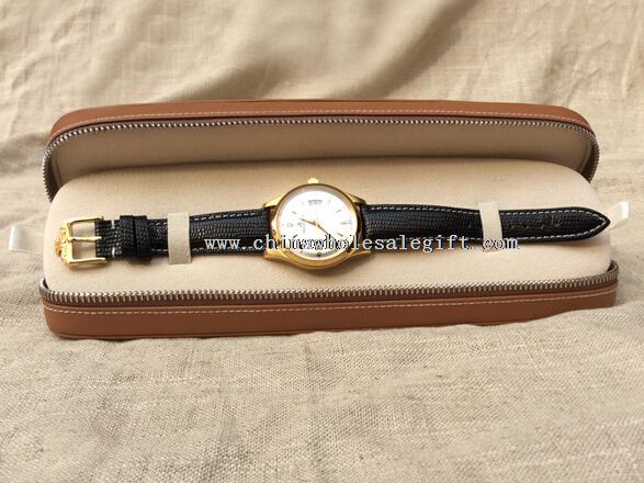 PU leather Zip Watch box
