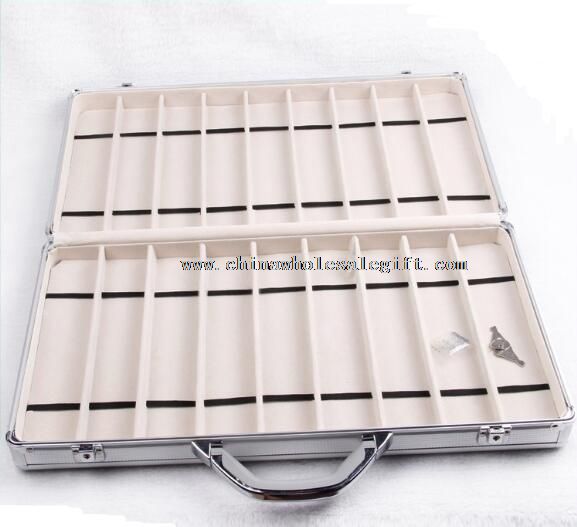 Menonton kotak kasus tampilan Tray Aluminium dengan Handle kunci 18 slot