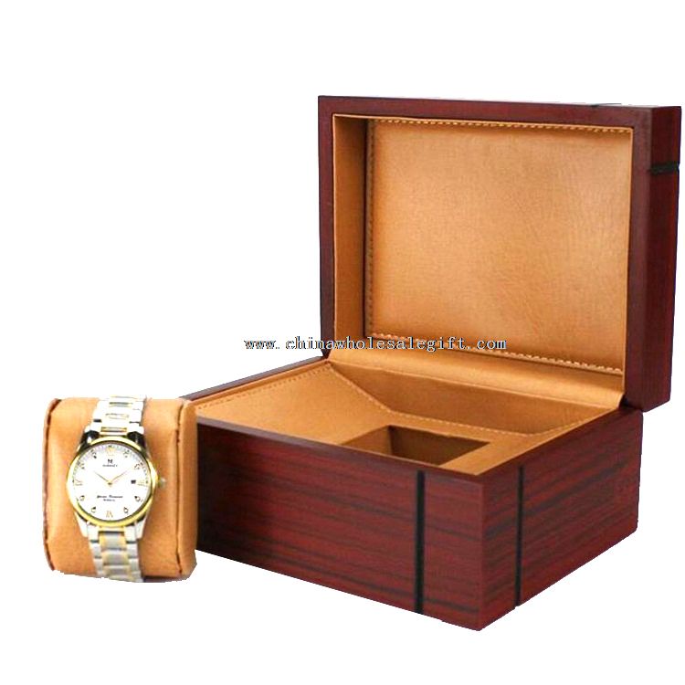 Caixa de relógio de madeira