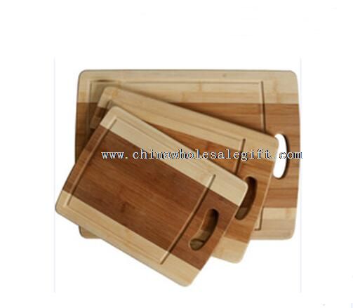 placa de corte de bambu de cozinha 3 pçs