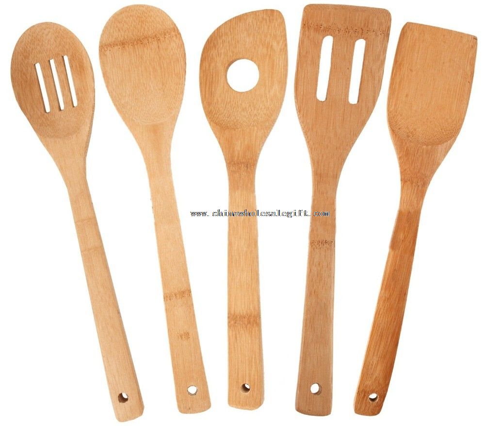 utensilios de cocina de bambú
