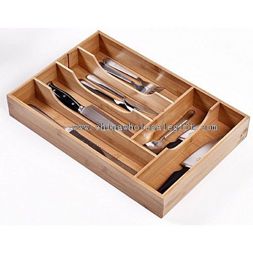 bamboo utensil cutlery drawer organizers