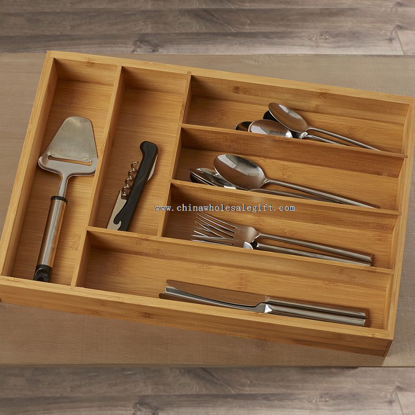 bamboo utensil drawer organizer