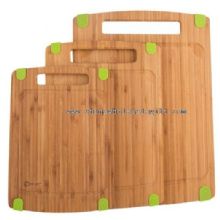 3pcs bamboo chopping block with silicone feet images