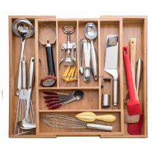 expandable bamboo drawer utensil tray images