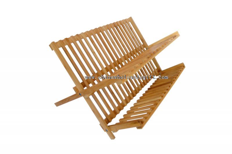 foldable bamboo dish drying rack