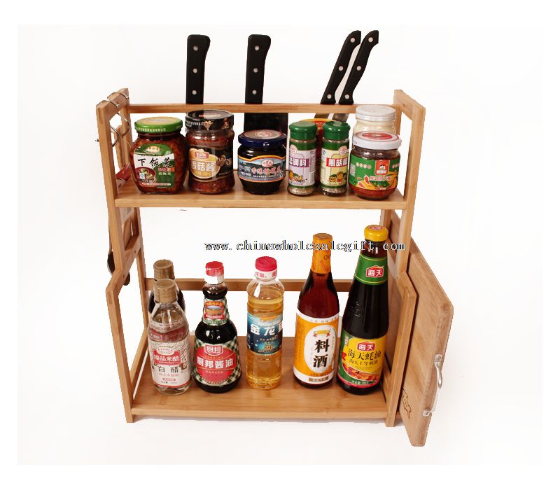 kitchen bamboo spice rack