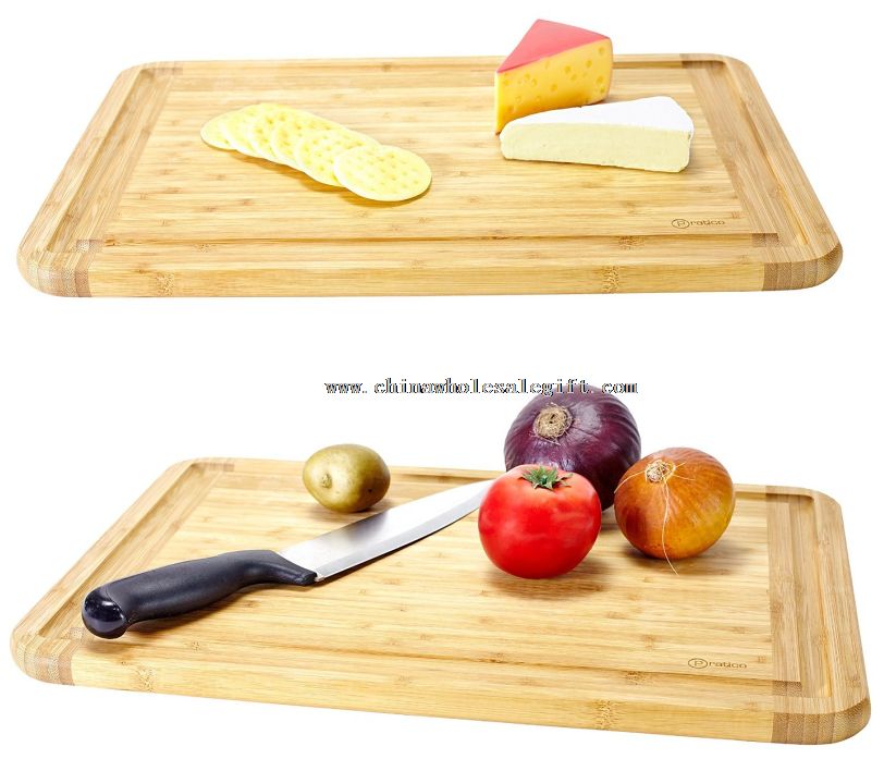 large bamboo butchers block chopping board