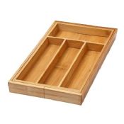 4 compartment wooden silverware tray images